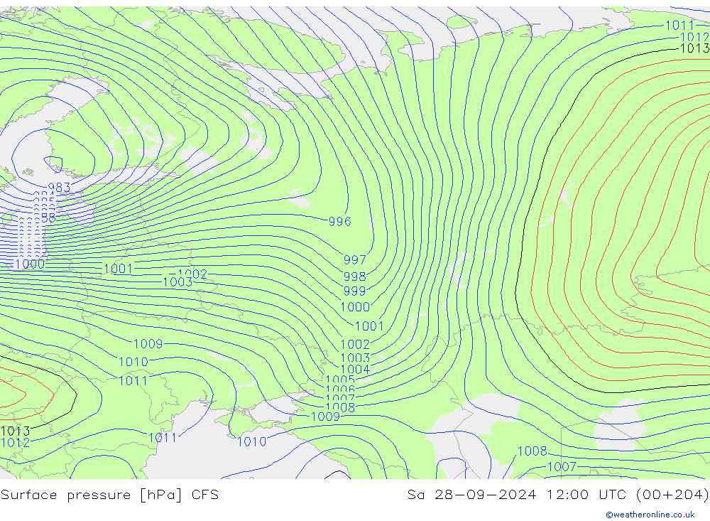 pression de l'air CFS sam 28.09.2024 12 UTC