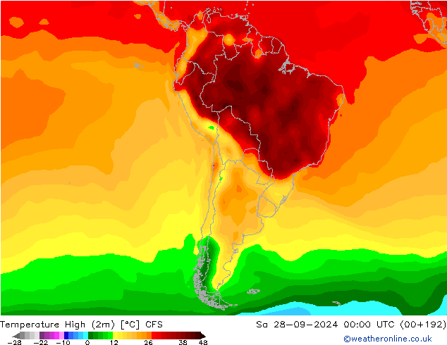 Max.  (2m) CFS  28.09.2024 00 UTC