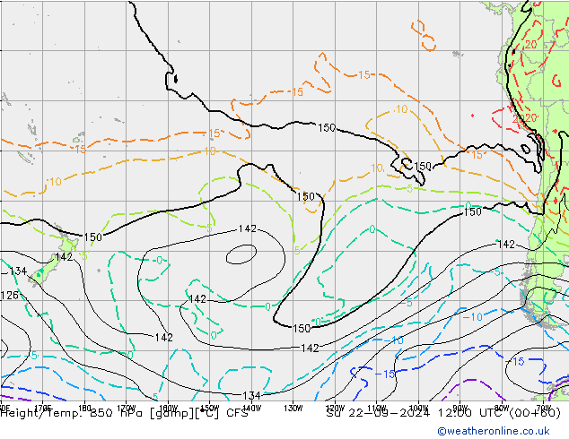 Height/Temp. 850 hPa CFS dom 22.09.2024 12 UTC