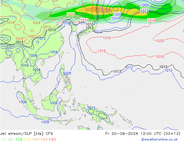 Jet stream/SLP CFS Pá 20.09.2024 12 UTC