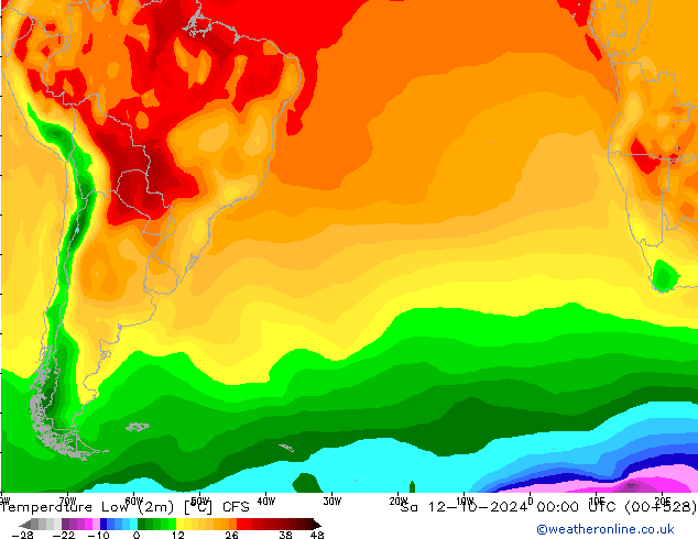 Темпер. мин. (2т) CFS сб 12.10.2024 00 UTC