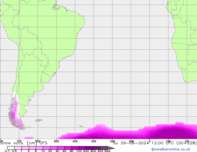 Toplam Kar CFS Paz 29.09.2024 12 UTC