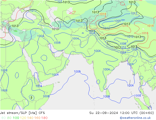 Jet stream/SLP CFS Ne 22.09.2024 12 UTC