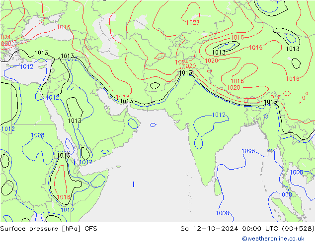 Luchtdruk (Grond) CFS za 12.10.2024 00 UTC