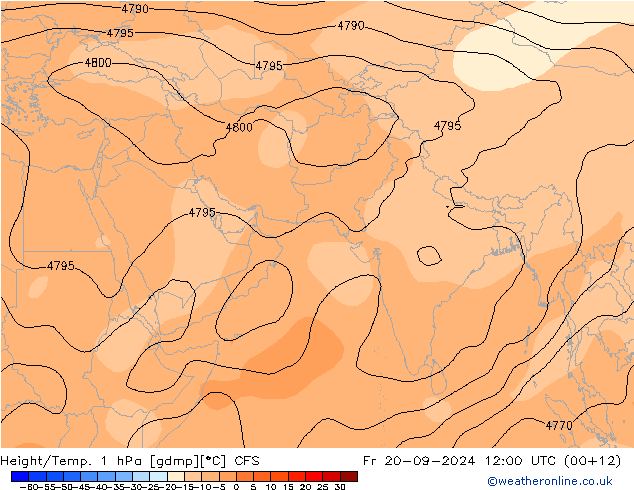 Géop./Temp. 1 hPa CFS ven 20.09.2024 12 UTC