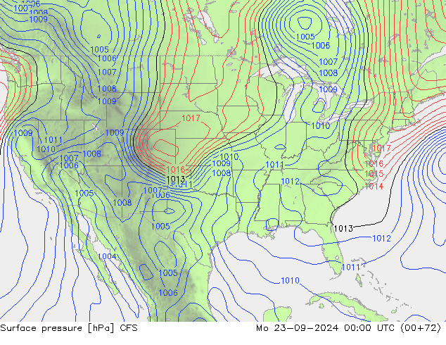 pression de l'air CFS lun 23.09.2024 00 UTC