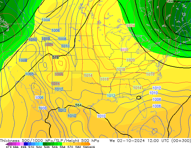 Thck 500-1000hPa CFS We 02.10.2024 12 UTC