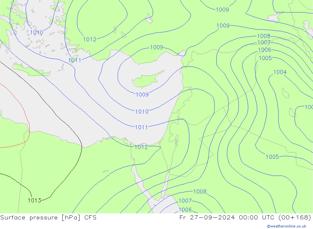 pressão do solo CFS Sex 27.09.2024 00 UTC