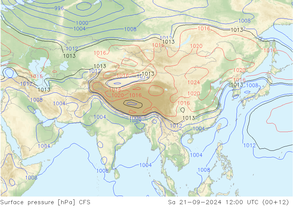 Luchtdruk (Grond) CFS za 21.09.2024 12 UTC