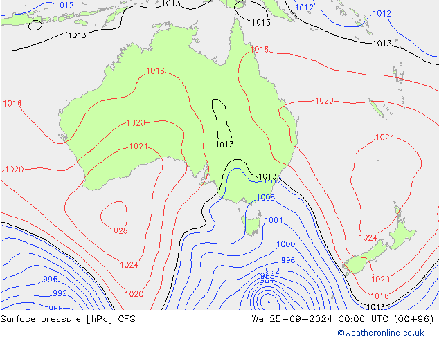 Bodendruck CFS Mi 25.09.2024 00 UTC