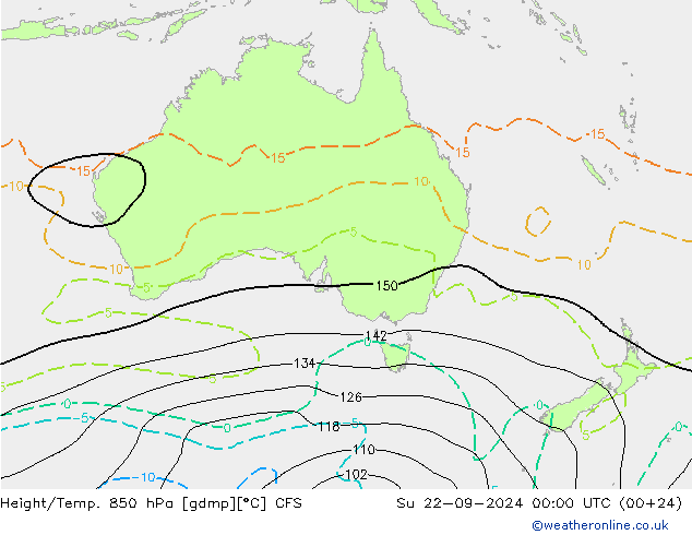 Height/Temp. 850 hPa CFS Su 22.09.2024 00 UTC