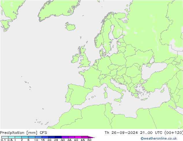 降水 CFS 星期四 26.09.2024 00 UTC