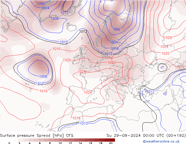 Bodendruck Spread CFS So 29.09.2024 00 UTC