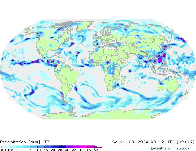 Precipitación CFS sáb 21.09.2024 12 UTC