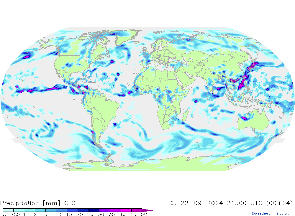 Precipitation CFS Su 22.09.2024 00 UTC