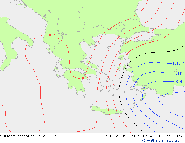 приземное давление CFS Вс 22.09.2024 12 UTC