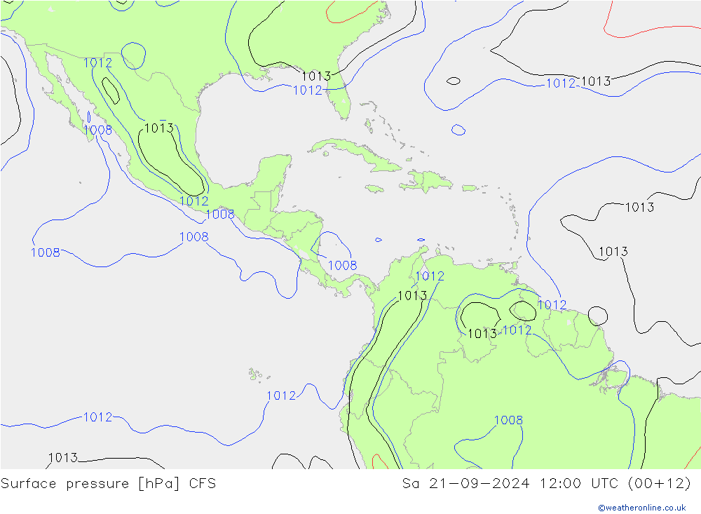 приземное давление CFS сб 21.09.2024 12 UTC