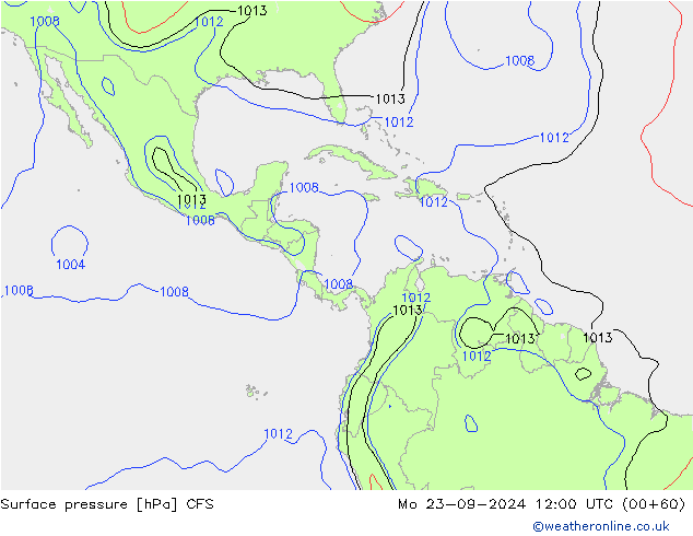 Luchtdruk (Grond) CFS ma 23.09.2024 12 UTC