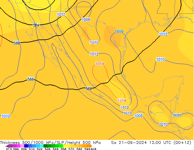 Thck 500-1000hPa CFS Sáb 21.09.2024 12 UTC