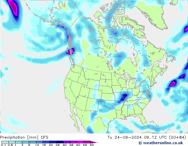 Precipitation CFS Tu 24.09.2024 12 UTC