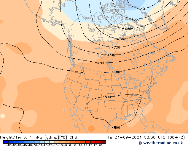 Height/Temp. 1 hPa CFS Di 24.09.2024 00 UTC