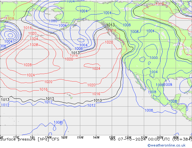 Surface pressure CFS Mo 07.10.2024 00 UTC