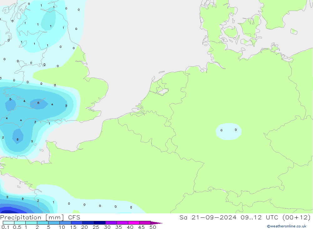 降水 CFS 星期六 21.09.2024 12 UTC