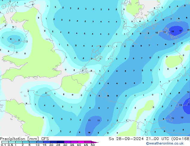 Precipitation CFS Sa 28.09.2024 00 UTC