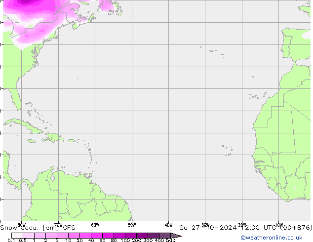 Snow accu. CFS Ne 27.10.2024 12 UTC