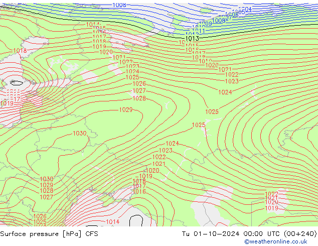 pressão do solo CFS Ter 01.10.2024 00 UTC