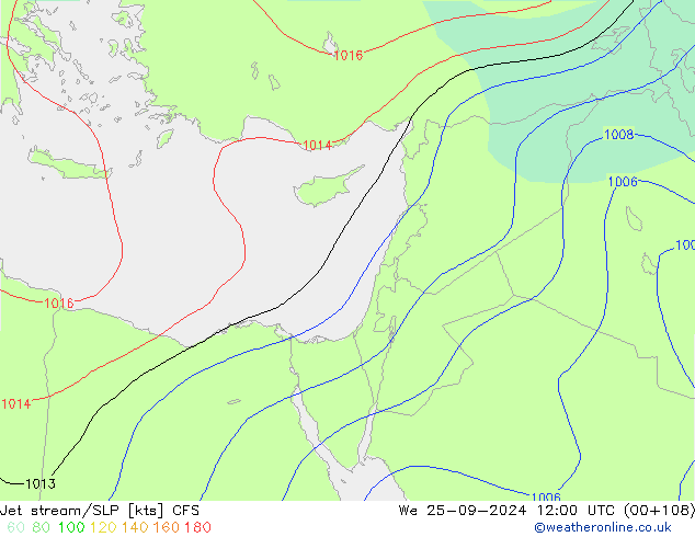 Jet stream/SLP CFS We 25.09.2024 12 UTC