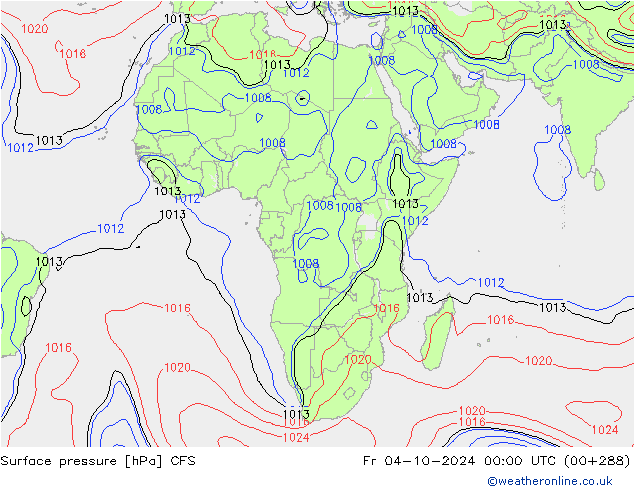 pressão do solo CFS Sex 04.10.2024 00 UTC