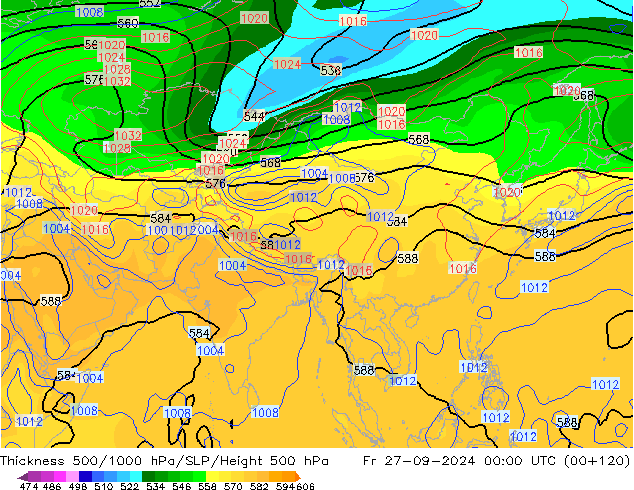 Thck 500-1000hPa CFS pt. 27.09.2024 00 UTC