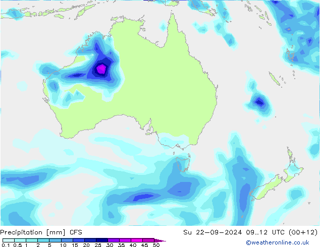 Precipitation CFS Su 22.09.2024 12 UTC