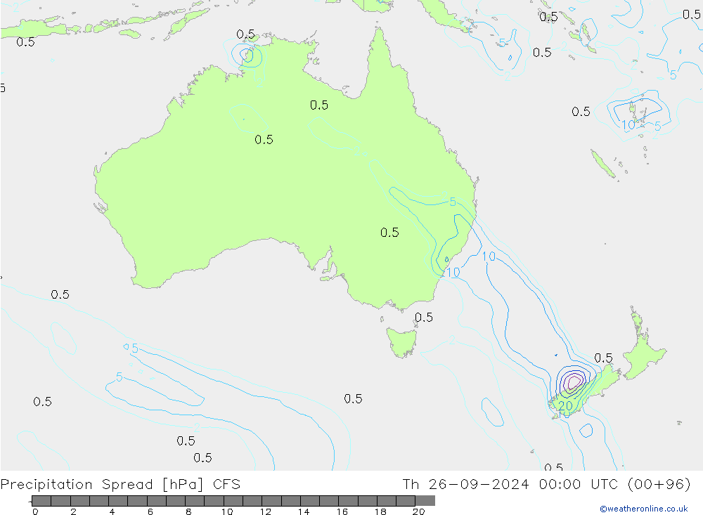 Precipitation Spread CFS Th 26.09.2024 00 UTC