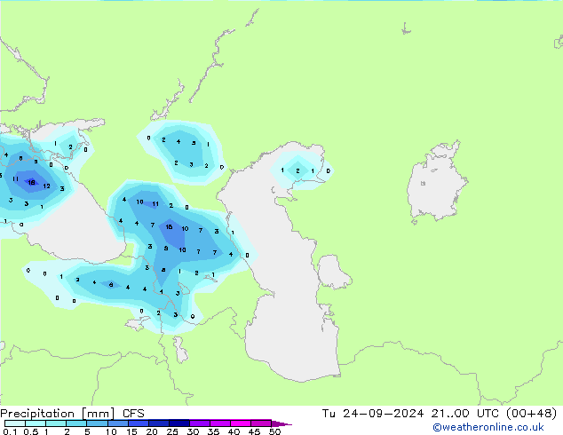 Precipitazione CFS mar 24.09.2024 00 UTC