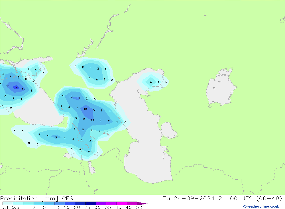 Precipitazione CFS mar 24.09.2024 00 UTC