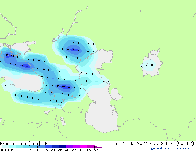 Precipitation CFS Tu 24.09.2024 12 UTC