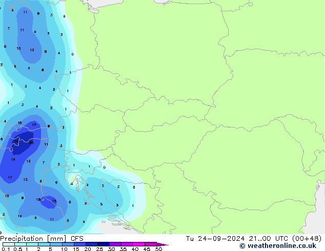 Precipitation CFS Tu 24.09.2024 00 UTC