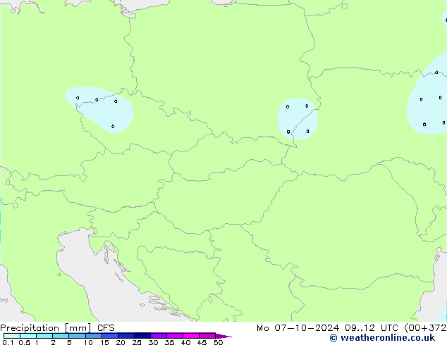 Precipitación CFS lun 07.10.2024 12 UTC