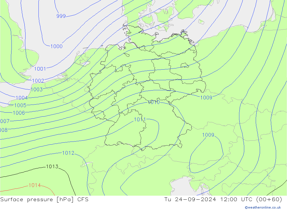 Yer basıncı CFS Sa 24.09.2024 12 UTC