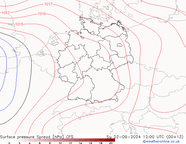 pressão do solo Spread CFS Dom 22.09.2024 12 UTC