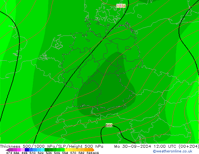 Thck 500-1000hPa CFS Mo 30.09.2024 12 UTC