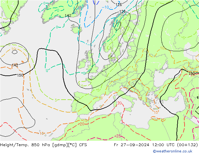 Height/Temp. 850 hPa CFS pt. 27.09.2024 12 UTC