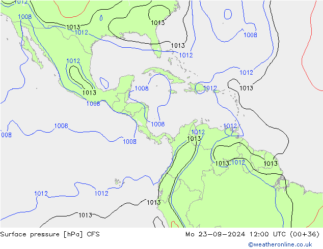 pressão do solo CFS Seg 23.09.2024 12 UTC