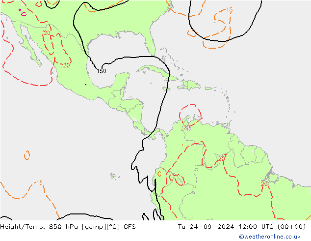 Height/Temp. 850 hPa CFS Tu 24.09.2024 12 UTC