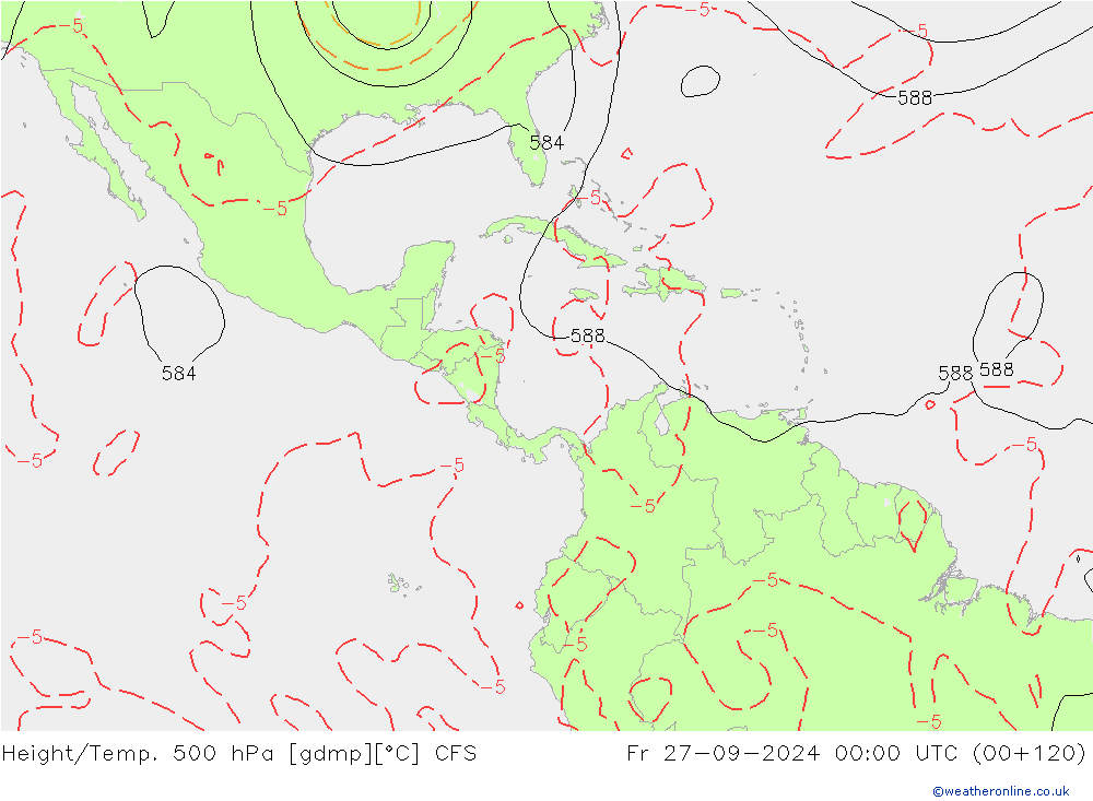 Géop./Temp. 500 hPa CFS ven 27.09.2024 00 UTC