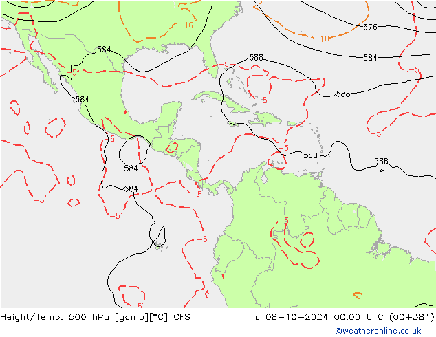 Height/Temp. 500 hPa CFS Tu 08.10.2024 00 UTC