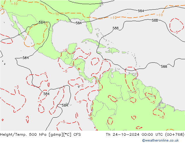 Géop./Temp. 500 hPa CFS jeu 24.10.2024 00 UTC