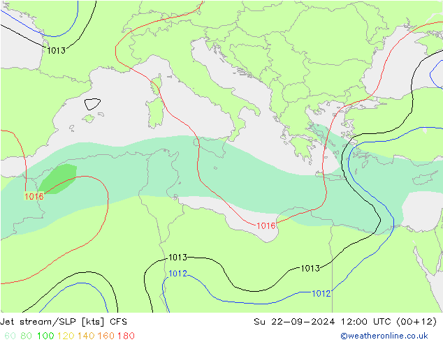 Jet stream/SLP CFS Ne 22.09.2024 12 UTC